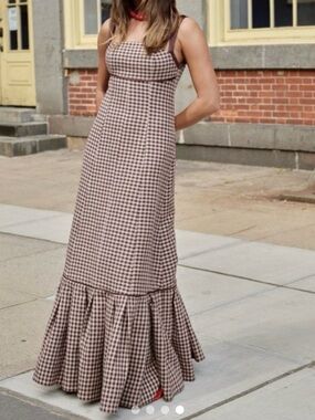 Couper brown gingham dress